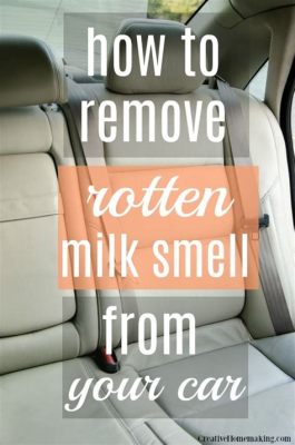 How to Get Rotten Milk Smell Out of Car